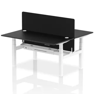 Air Back-to-Back Height Adjustable Bench Desk - 2 Person