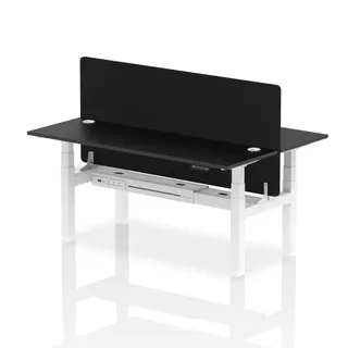 Air Back-to-Back Slimline Height Adjustable Bench Desk - 2 Person