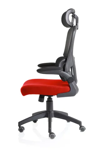 Iris Task Operator Mesh Back Fabric Seat With Headrest