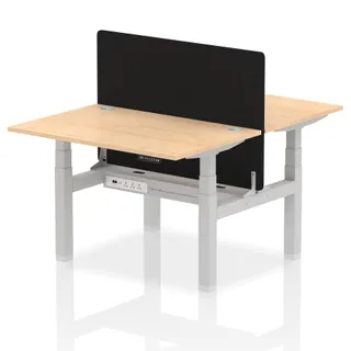Air Back-to-Back Height Adjustable Bench Desk - 2 Person