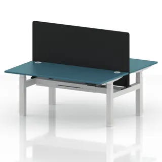 Air Back-to-Back Height Adjustable Bench Desk - 2 Person