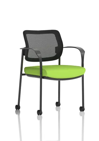 EE - Brunswick Deluxe Medium Back Visitor Office Chair with Arms with Castors