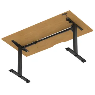 Air Lite Height Adjustable Desk With Scalloped Edge