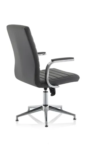 Ezra Medium Back Leather Executive Office Chair with Arms