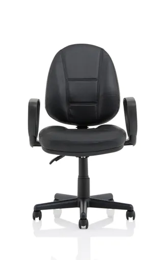 Jackson Medium Back Black Leather Task Operator Office Chair