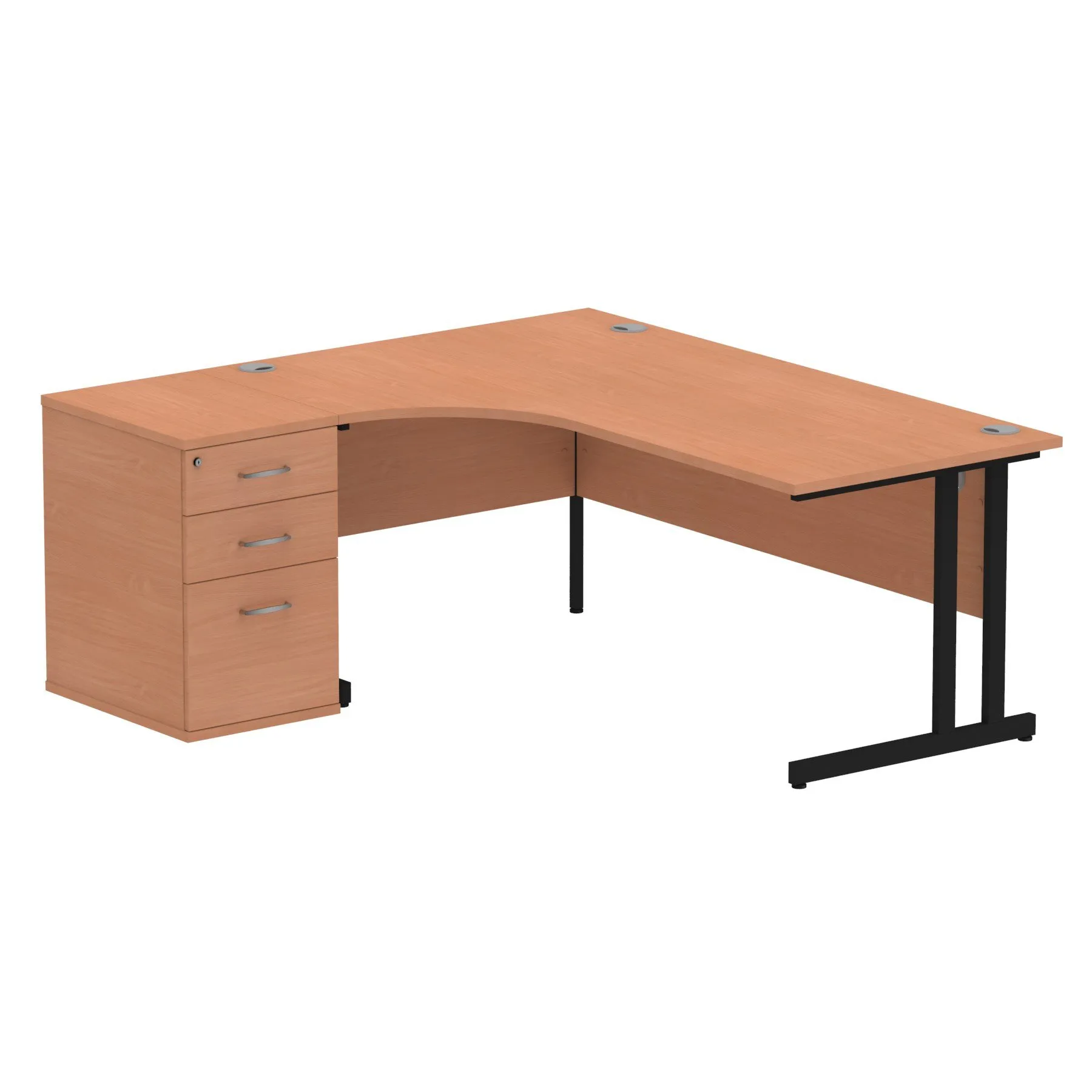 Impulse Cantilever Crescent Desk Workstation