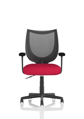 Camden Medium Back Black Mesh Task Operator Office Chair With Arms