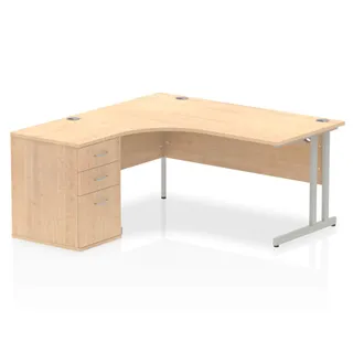 Impulse Cantilever Crescent Desk Workstation