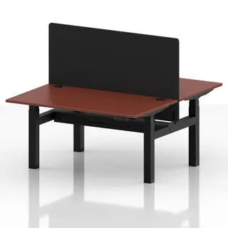 Air Back-to-Back Height Adjustable Bench Desk - 2 Person