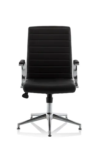 Ezra Medium Back Leather Executive Office Chair with Arms