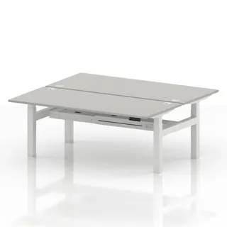 Air Back-to-Back Height Adjustable Bench Desk - 2 Person