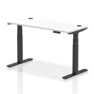 EE - Air Height Adjustable Slimline Desk With Cable Ports
