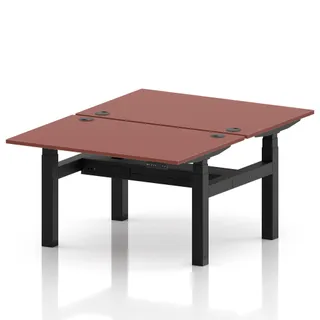 Air Back-to-Back Height Adjustable Bench Desk - 2 Person