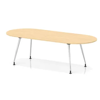 Impulse Boardroom Table With Silver Leg Frame