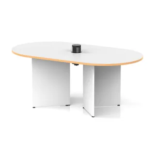 Impulse Volta Boardroom Table With Pop-up Power Module Arrowhead Leg