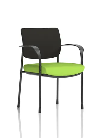 Brunswick Deluxe Medium Back Stacking Visitor Office Chair with Arms