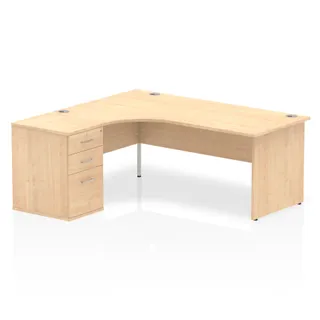 OE - Impulse Panel End Crescent Desk Workstation