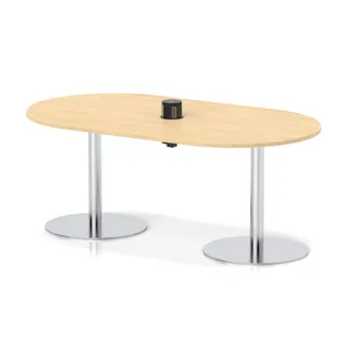 Italia Volta Poseur Boardroom Table With Pop-up Power Module