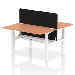 Air Back-to-Back Height Adjustable Bench Desk - 2 Person