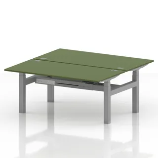 Air Back-to-Back Height Adjustable Bench Desk - 2 Person