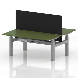 Air Back-to-Back Height Adjustable Bench Desk - 2 Person
