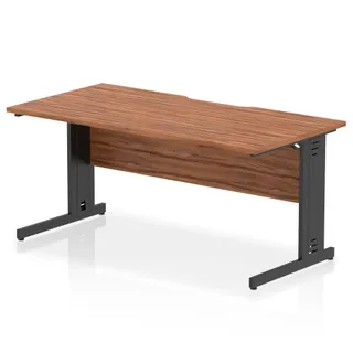 Impulse Scalloped Edge Straight Desk Cable Managed Leg