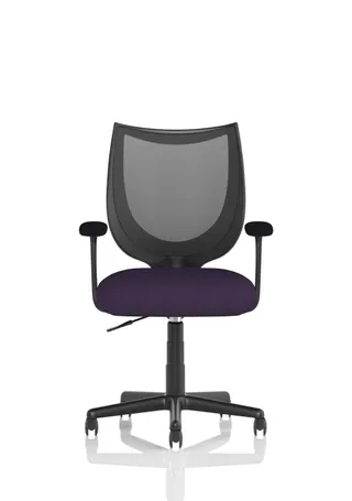 Camden Medium Back Black Mesh Task Operator Office Chair With Arms