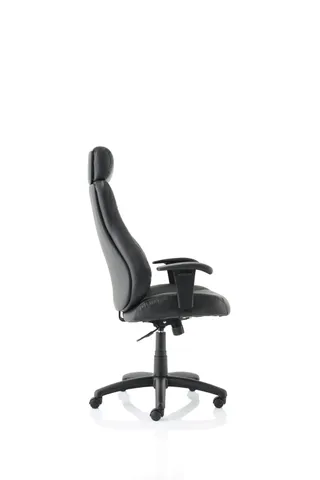 Winsor Medium Back Executive Black Leather Office Chair with Arms