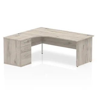 OE - Impulse Panel End Crescent Desk Workstation