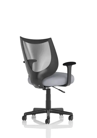 Camden Medium Back Black Mesh Task Operator Office Chair With Arms