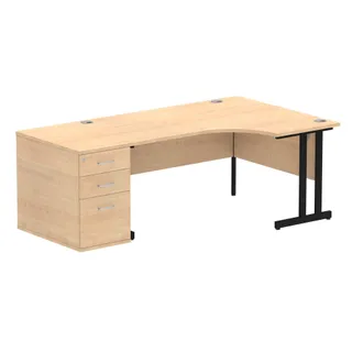 Impulse Cantilever Crescent Desk Workstation