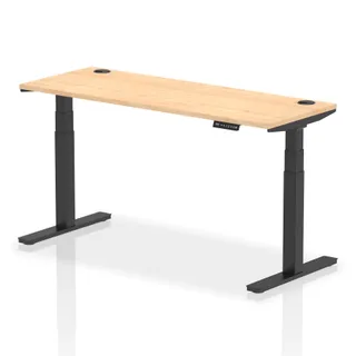 EE - Air Height Adjustable Slimline Desk With Cable Ports