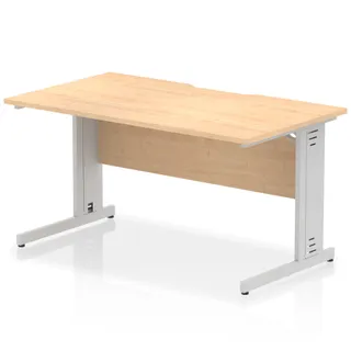 Impulse Scalloped Edge Straight Desk Cable Managed Leg