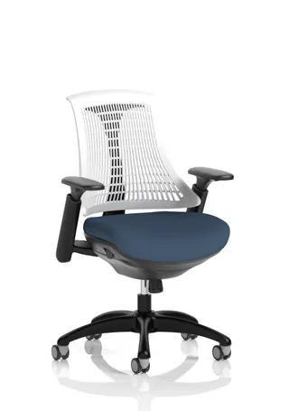 Flex Medium Back Black Frame Task Operator Office Chair with Arms