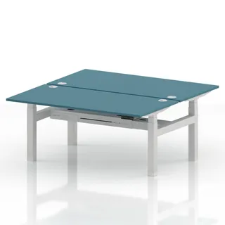 Air Back-to-Back Height Adjustable Bench Desk - 2 Person