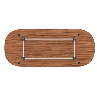 Impulse Boardroom Table With Silver Leg Frame