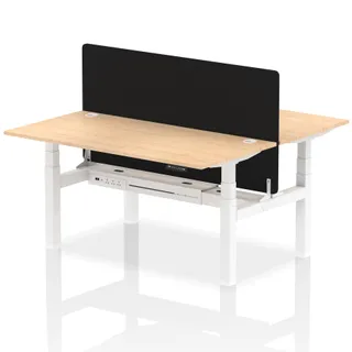 Air Back-to-Back Height Adjustable Bench Desk - 2 Person