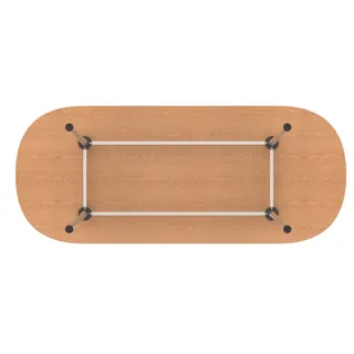 Impulse Boardroom Table With Silver Leg Frame