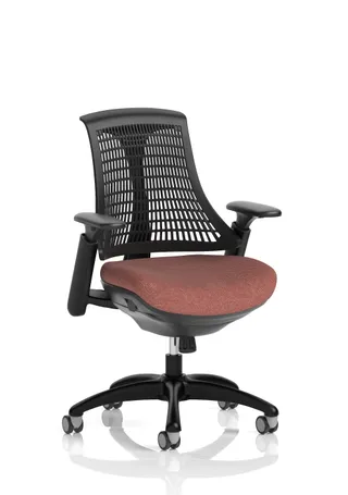 Flex Medium Back Black Frame Task Operator Office Chair with Arms