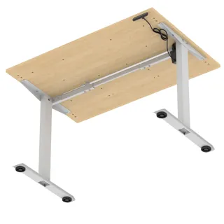 Air Lite Height Adjustable Desk With Scalloped Edge