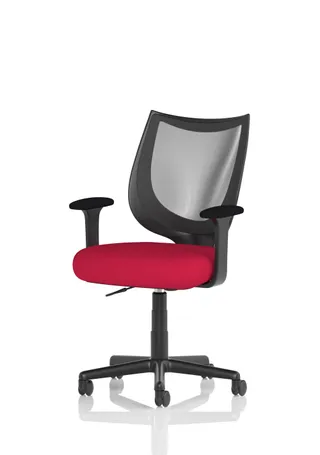 Camden Medium Back Black Mesh Task Operator Office Chair With Arms