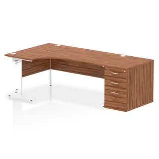 Impulse Cable Managed Crescent Desk Workstation