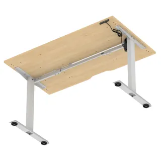 Air Lite Height Adjustable Desk With Scalloped Edge