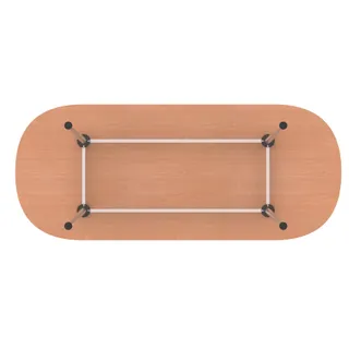 Impulse Boardroom Table With Silver Leg Frame