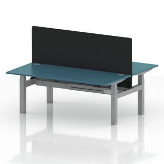 Air Back-to-Back Height Adjustable Bench Desk - 2 Person