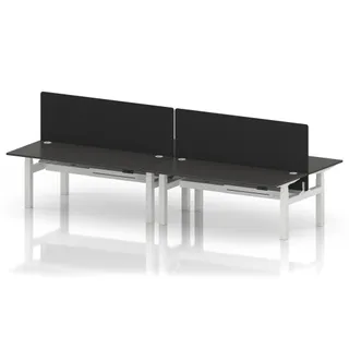Air Back-to-Back Height Adjustable Bench Desk - 4 Person