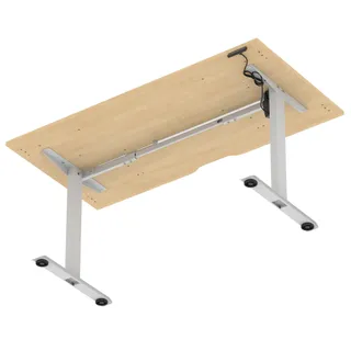 Air Lite Height Adjustable Desk With Scalloped Edge