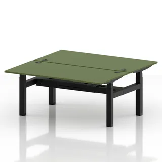 Air Back-to-Back Height Adjustable Bench Desk - 2 Person
