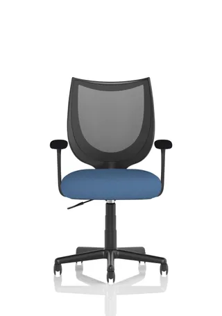 Camden Medium Back Black Mesh Task Operator Office Chair With Arms