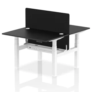 Air Back-to-Back Height Adjustable Bench Desk - 2 Person